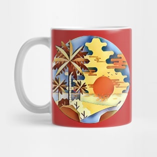 Palm Desert Sunset (round sphere) Mug